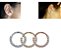 Piercing Nariz Septo Pedra Zirconia Daith 8 Mm Prata Dourado - Imagem 4