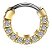 Piercing Nariz Septo Dourado Pedra Zirconia Daith Aço 8,5 Mm - Imagem 1