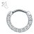 Piercing Nariz Septo Prata Pedra Zirconia Daith Aço 10 Mm - Imagem 1