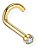 Piercing Nariz Nostril Dourado Pedra Zirconia 2 Mm Pt De Luz - Imagem 2