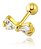 Piercing Tragus Cartilagem Dourado Pedra Zirconia Lacinho - Imagem 1