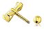 Piercing Tragus Cartilagem Dourado Pedra Zirconia Lacinho - Imagem 3