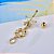 Piercing De Umbigo Pendurado Dourado Ou Prata Zirconia - Imagem 4