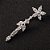 Piercing De Umbigo Prata Pendurado Flor Invertido Zirconia - Imagem 2