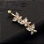Piercing De Umbigo Dourado Ouro Pendurado Zirconia Borboleta - Imagem 2