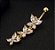 Piercing De Umbigo Dourado Ouro Pendurado Zirconia Borboleta - Imagem 3