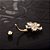 Piercing De Umbigo Dourado Banhado A Ouro 18k Flor Zirconia - Imagem 2