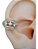 Piercing De Argola Falso Fake Dourado Pedra Zirconia Folhead - Imagem 2