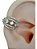 Piercing De Argola Falso Fake Dourado Pedra Zirconia Folhead - Imagem 1