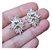 Brinco Zirconia Noiva Dourado Festa Madrinha Casamento Fixo - Imagem 1