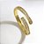 Anel Pedra Zirconia Festa Dourado Ajustável Folheado Delicad - Imagem 6