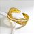 Anel Pedra Zirconia Festa Dourado Ajustável Folheado Luxo - Imagem 3