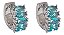 Brinco Argola Pedra Zirconia Verde Dourado Folheado Ouro 18k - Imagem 6