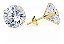 Brinco Infantil Ponto De Luz Pedra Zirconia 2 Furo 5 6 7 Mm - Imagem 5