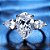 Anel Noiva Pedra Zirconia Festa Prata Casamento Brilhante - Imagem 6