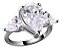 Anel Noiva Pedra Zirconia Festa Prata Casamento Brilhante - Imagem 4