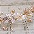 Arranjo Enfeite Cabelo Noiva Dama Dourado Ouro Strass Perola - Imagem 4