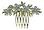 Arranjo Enfeite Cabelo Noiva Dama Dourado Strass Perola - Imagem 1