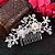 Arranjo Enfeite Cabelo Noiva Prata Strass Perola Barato - Imagem 3