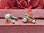 Brinco Ear Cuff Noiva Pedra Zirconia E Perola Dourado Festa - Imagem 10