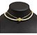 Colar Pérola Noiva Pedra Zirconia Folheado Ouro Semi Joia - Imagem 1