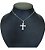 Colar Gargantilha Cruz Crucifixo Noiva Zirconia Prata - Imagem 1