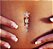 Piercing De Umbigo Dourado Ouro Pendurado Estrela Invertido - Imagem 2