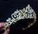 Coroa Tiara Arranjo Cabelo Noiva Strass Dourada Debutante - Imagem 5