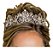 Coroa Tiara Arranjo Cabelo Noiva Strass Dourada Ouro Luxo - Imagem 2