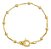 Tornozeleira Dourada Bolinhas Folheada A Ouro 18k 23 Cm - Imagem 1