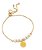 Pulseira Infantil Pingente Smile Pérola Folheada Semi Joia - Imagem 1