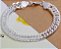 Pulseira Masculina 9 Mm Grossa Grumet Com Elo Duplo F. Prata - Imagem 1