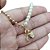 Pulseira Pérola Noiva F Ouro Semi Joia Cadeado Chave Coração - Imagem 3