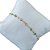 Pulseira Infantil Bebê Pedras Coloridas 14 Cm Folheada Ouro - Imagem 3