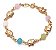 Pulseira Infantil Com Elefantes Folheada Ouro 18k Semi Joia - Imagem 1