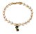 Pulseira Infantil Cavalo Marinho Pérola Folheada Semi Joia - Imagem 3