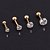 Piercing Tragus Cartilagem Ponto De Luz Dourado 2 3 4 5 Mm - Imagem 18