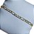 Pulseira Bracelete Masculina Folheada A Ouro 18k Figaro 3x1 - Imagem 2