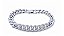 Pulseira Bracelete Feminina Prata Pedra Zircônia Grossa - Imagem 1