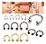 Piercing Septo Ferradura Nariz Cartilagem Preto Prata Ouro - Imagem 6