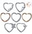 Piercing Daith Coração Prata Love Pedra Zirconia 10 Mm - Imagem 2