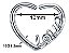 Piercing Daith Coração Prata Love Pedra Zirconia 10 Mm - Imagem 1