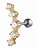 Piercing Cluster Dourado Helix Cartilagem Pedras Zirconia - Imagem 1