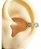 Piercing Argola Falso Fake Dourado Pedra Zirconia Semi Joia - Imagem 1