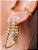 Piercing Argola Falso Fake Dourado Pedra Zirconia Semi Joia - Imagem 3