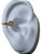 Piercing Argola Falso Fake Dourado Pedra Zirconia Folheado - Imagem 1