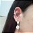 Piercing Argola Falso Fake Pressão Pedra Zircônia Orelha - Imagem 2