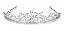Coroa Tiara Cabelo Noiva Prata Zirconia Princesa Luxo Linda - Imagem 1