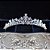 Coroa Tiara Cabelo Noiva Prata Zirconia Princesa Luxo Linda - Imagem 2