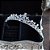 Coroa Tiara Cabelo Noiva Prata Zirconia Princesa Luxo Linda - Imagem 5